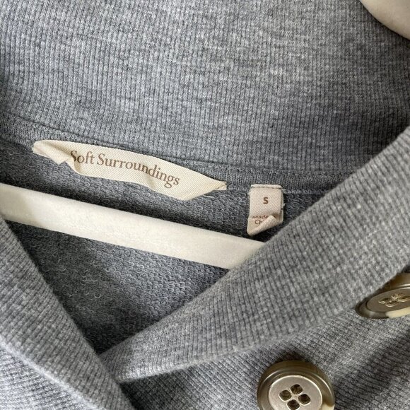 Soft Surroundings Sweatshirt Tunic Top Women’s Size Small Gray - Picture 3 of 8